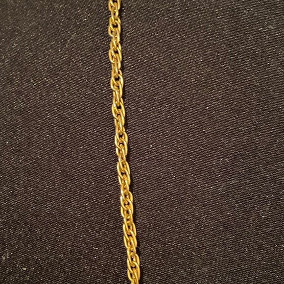 Lavender Jade Donut Bead with Gold Accent and Gold Chain - Picture 3 of 8